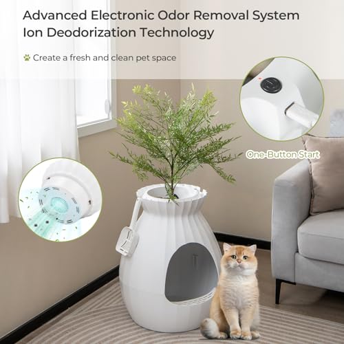 Caja sanitaria para gatos Giantex con sistema electrónico miniatura 3