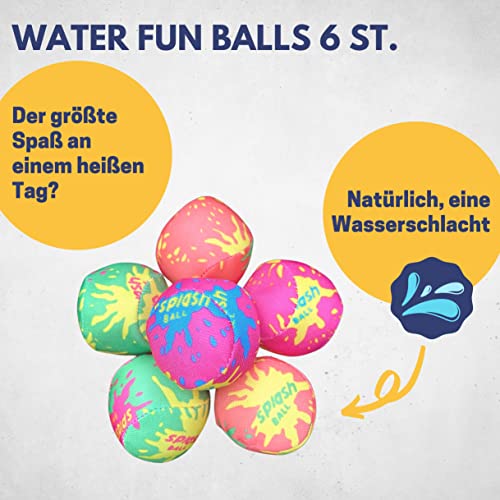 BEST SPORTING Water Fun Balls aus Neopren, 6 Stück I Wasserball Kinder, Neoprenball klein I Pool Spielzeug, Wasserspielzeug Kinder Outdoor, Beachball Set