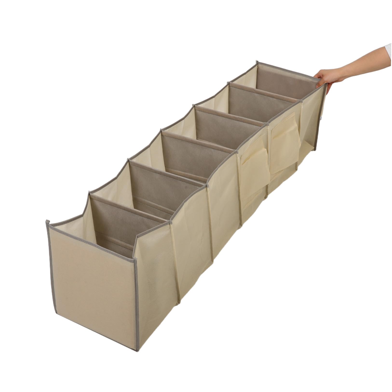 YARNOW Hängender mit 6 Fächern aus Vliesstoff Organizer Kleiderschrank und Verstärkten Öffnungen Platzsparend für Schlafzimmer und Temporäre Aufbewahrung