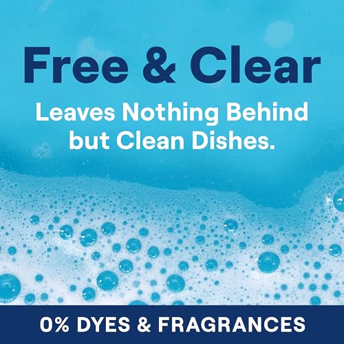 Image of Seventh Generation Free & Clear Dishwasher Detergent Gel, 42 oz, 6 Pack, Targets Grease & Stuck-On Food For A Streak-Free Finish, Fragrance Free
