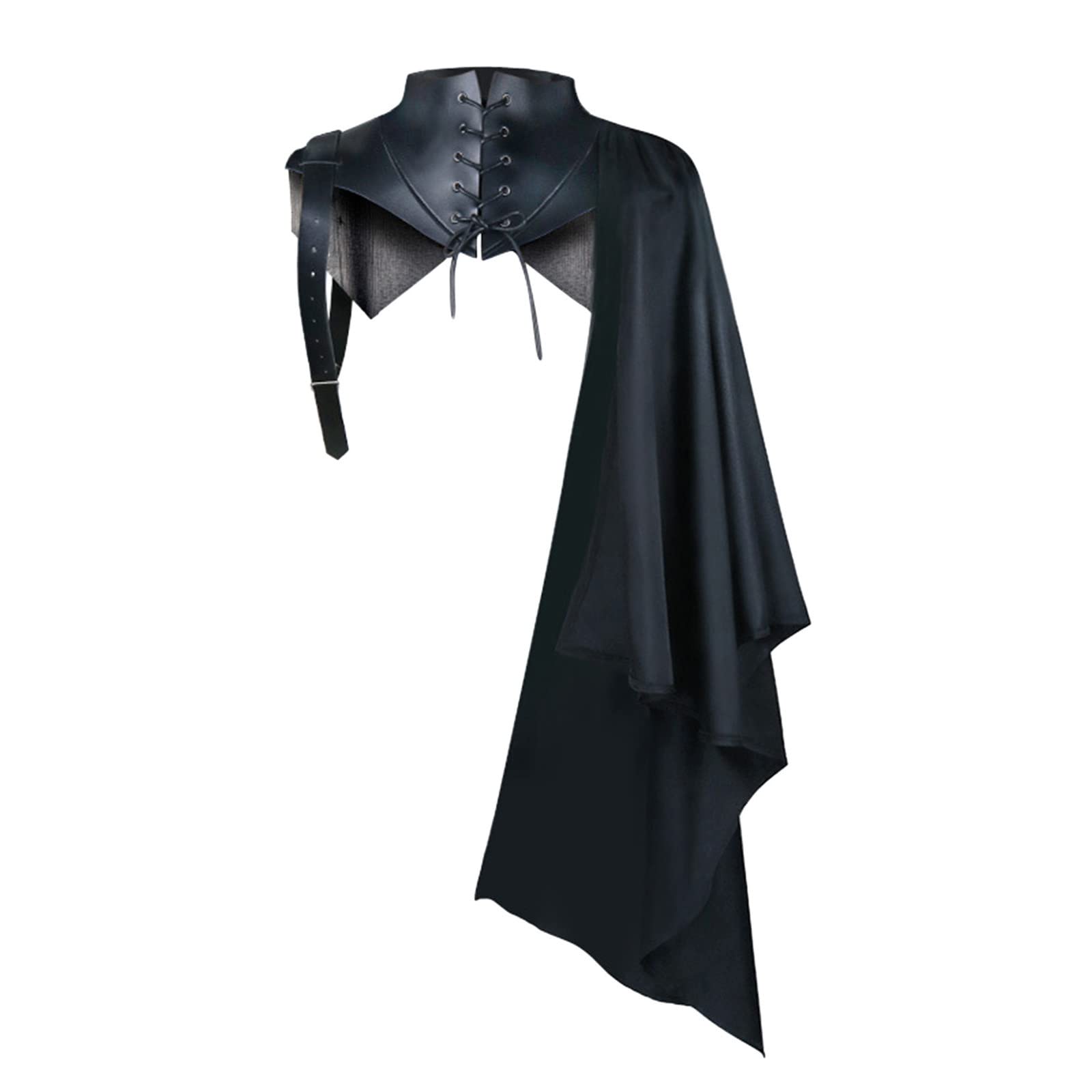 Sciarpa da uomo con cappuccio, nera, per Halloween, accessorio da uomo