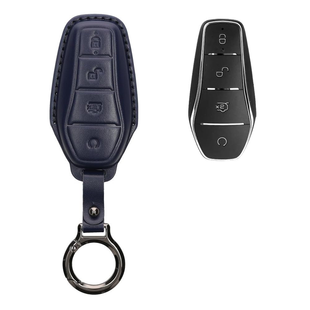 Mauxpiao E For Byd Atto 3 / Sealion/Han/Tang/Dolphin/Seal Leather Key Cas, Car Key Cover, Key Protector Rewr/E/A