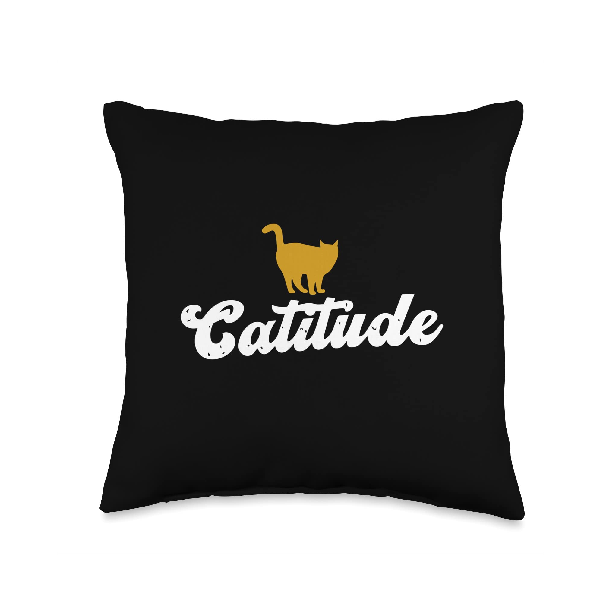 VinagreShopCatitude Throw Pillow, 16x16, Multicolor