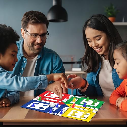 Image of Popcorn Games & Puzzles 2-in-1 Ludo and Snakes & Ladders Board Game for Kids, Adults & Family | Travel-Friendly Classic Game Set for Fun Party Nights, Gifting & Learning | Great for 5-99 Age Groups