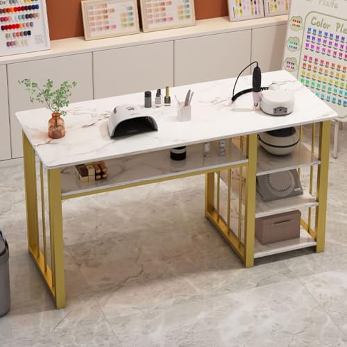 マニキュア テーブル ネイルアートテーブル ネイルメイク作業台 大理石 ネイルデスク マニキュアテーブル ネイル ネイル サロン デスク サロン デスク ネイルアートテーブル ネイルメイク作業台 大理石のテクスチャ 収納引き出し付き 家庭用、スパ、サロンな