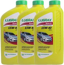 Óleo Lubrificante de Motor Lubrax 15w40 API SL Semissintético Para Carro Kit com 3 Litros
