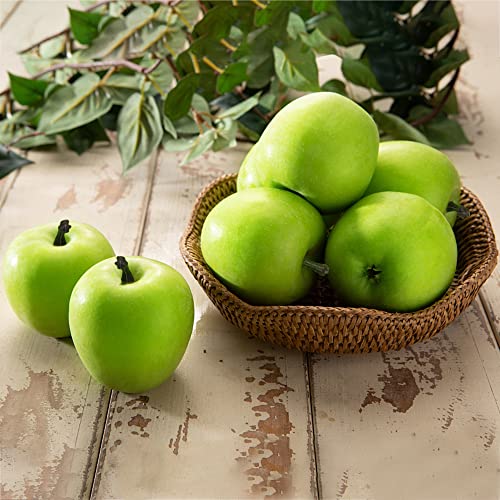 Cllayees Fake Fruit Artificial Apples, Set Of 6 Decorative Fruit Lifelike Faux Apples Realistic Fruits Apple Decorations For Kitchen thumb #4