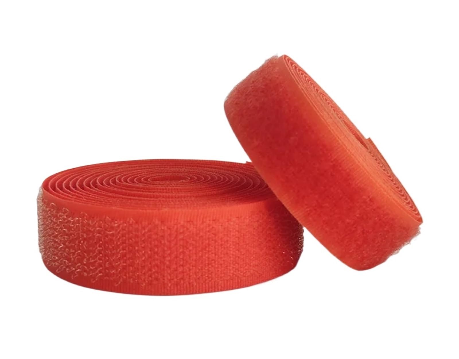 8 Paar bunte, nicht klebende Klettbänder aus wiederverwendbarem Nylon mit Klettverschluss, 20 mm breit, ideal for DIY-Nähprojekte und Bastelarbeiten für Stoff Textilien(Orage,1meter)