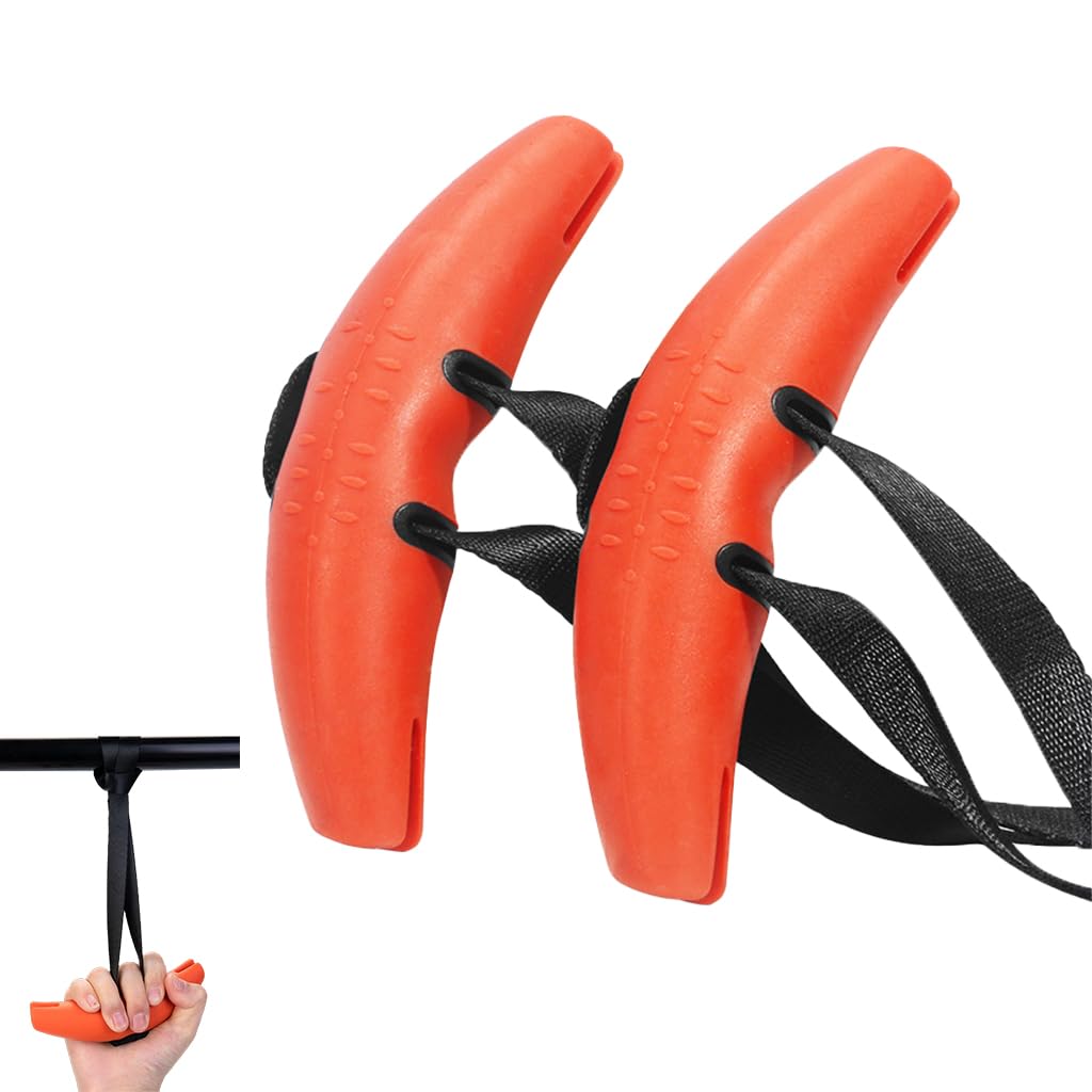 Proberos® 2pcs Fitness Grips Bullhorn- Shaped Handle Grips for Pull- ups, Rowing, and LAT Pulldowns, Sturdy Nylon Webbing Straps, Workout Accessories