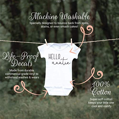 Bump and Beyond Designs Pregnancy Announcement Newborn, Hello Auntie2