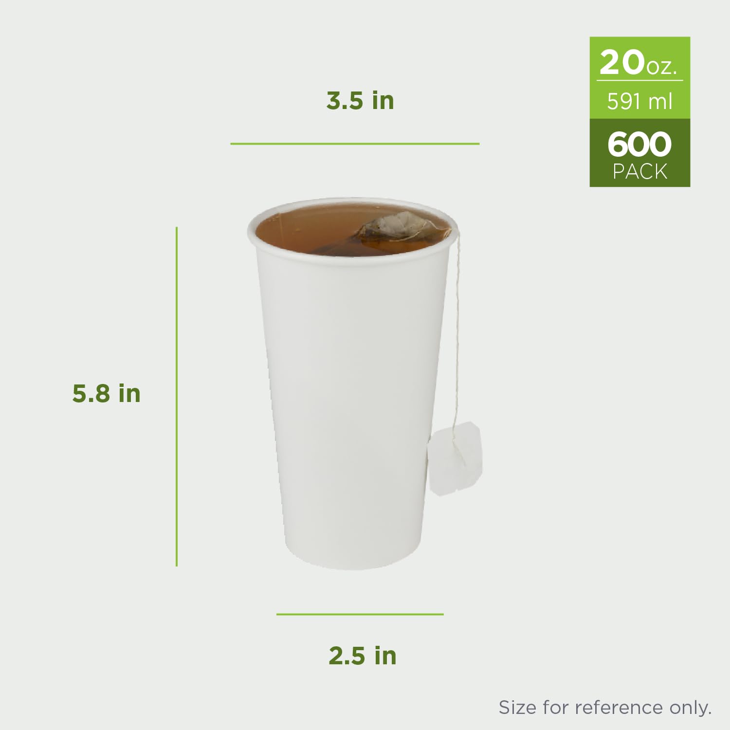 Karat Earth KE-K520W 20 oz White Eco Paper Hot Cup (Case of 600)