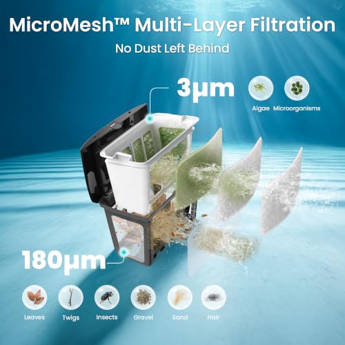 Image of Aiper Scuba S3 Robotic Pool Cleaner with Smart Sensor & Path Planning, Waterline Scrubbing, Auto-Parking & App Control, Dual Ultra-fine Filtration, Light & Strong Suction for All Inground Pools, Blue