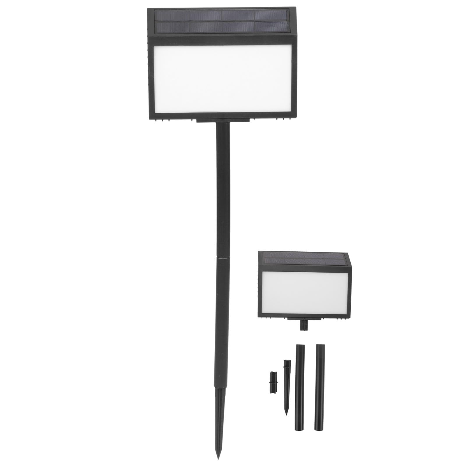 TOYANDONA Lampada Solare LED per Numeri Civici da Esterno in Plastica Nera Opzioni di Installazione Multiple e Sensore Crepuscolare per Illuminazione Automatica