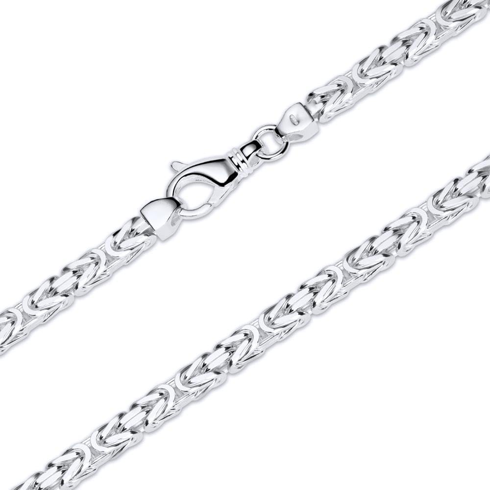 925 Silberkette: Königskette Silber 6mm - Länge