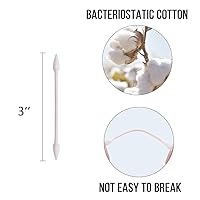 Vista 3 de Hisopos de algodón de punta puntiaguda, 800 piezas, puntas de doble precisión con barra de papel, capullos de algodón para uñas de maquillaje, 4