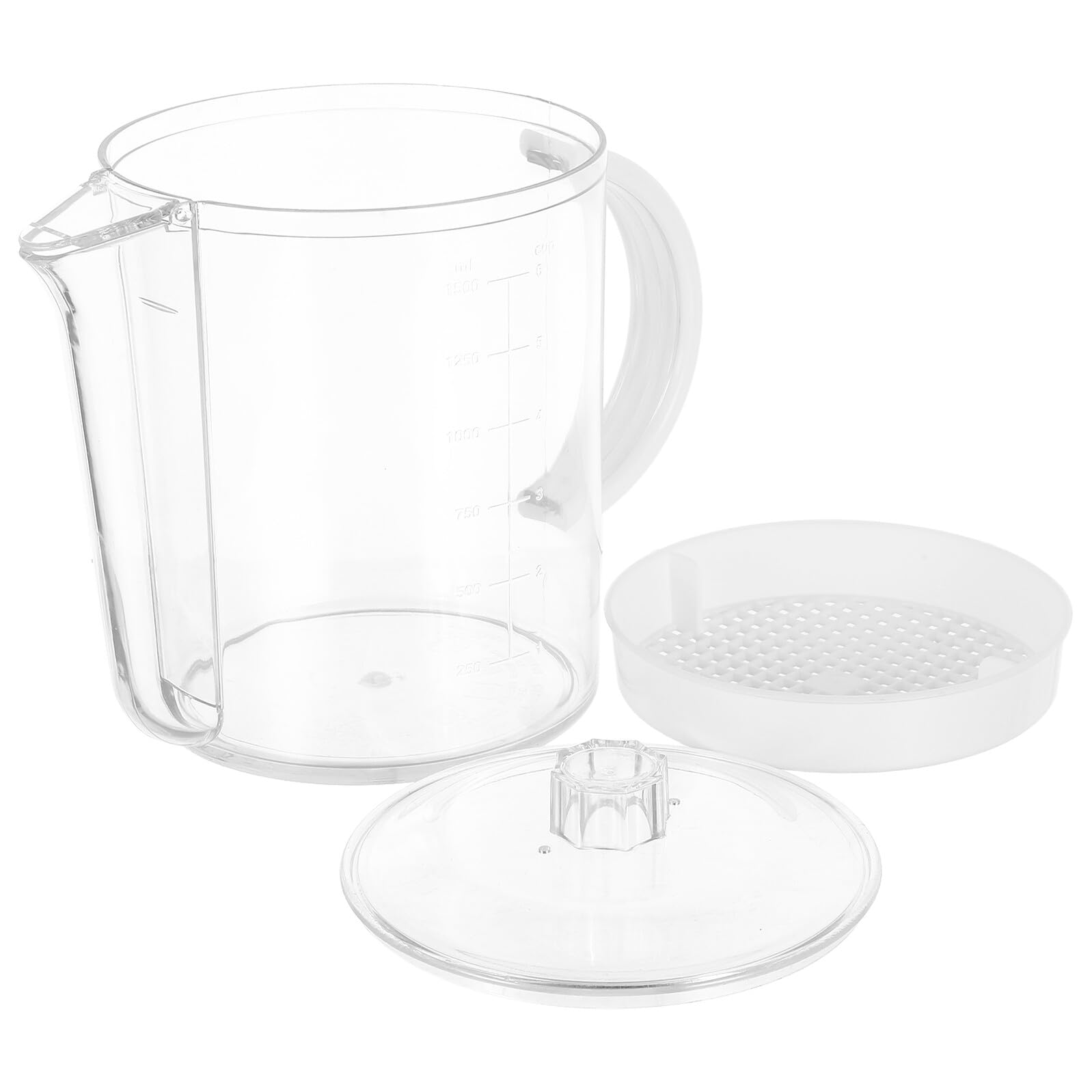 Fettabscheider Messbecher 1500ml aus Pp Weiß für Küche