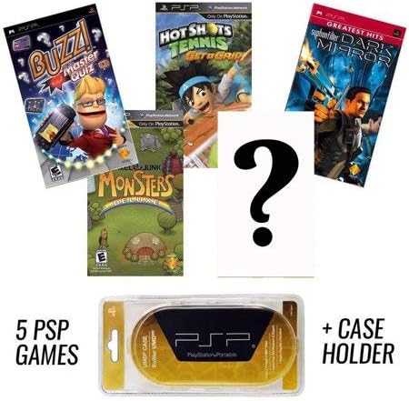 PSP MEGA 5 Game Bundle with UMD Case Holder