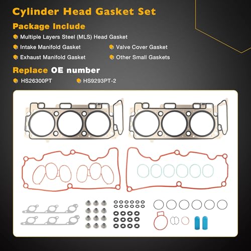 Image of Full MLS Headgasket Set with Engine Conversion Gasket Set, Compatible with 2001-11 Ford Mercury Mazda, 4.0L V6 Engine, Replace# FGS4036 HS26300PT CS9293