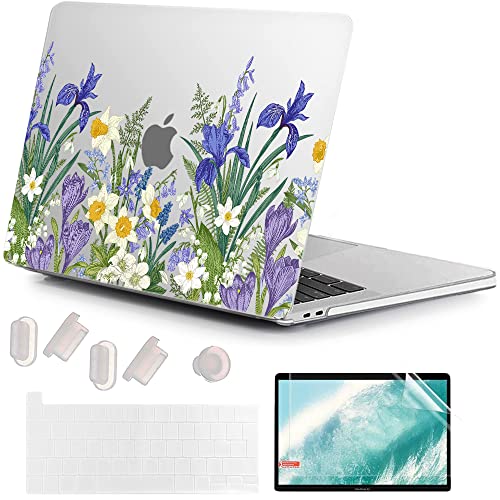 MUSHUI Funda para MacBook Pro 13 Pulgadas 2022 2016, A2338 M1 M2 A2289 A2251 A2159 A1989 A1706 A1708, Plástico Carcasa Rígida & Cubierta de Teclado & Protector de Pantalla para Mac Pro 13.3