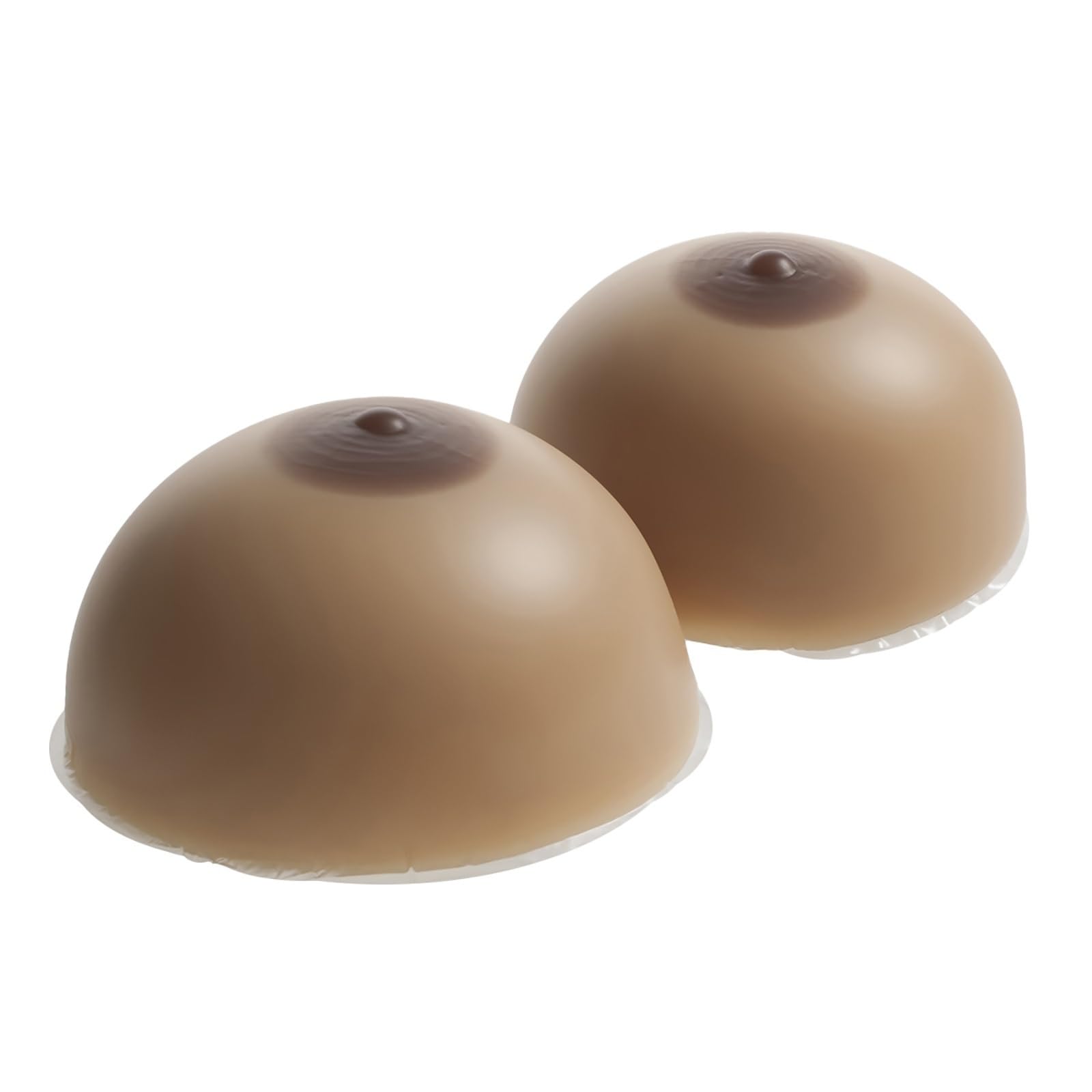 Miękkie silikonowe wkładki do biustonosza Symetryczny wzmacniacz piersi Push up Pads Cleavage Gathering Nadaje się do strojów kąpielowych bikini po mastektomii (Color : Brown, Size : HH)