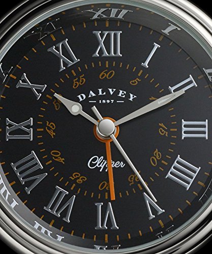 Dalvey Orologio Clipper Clock Nero-Arancio
