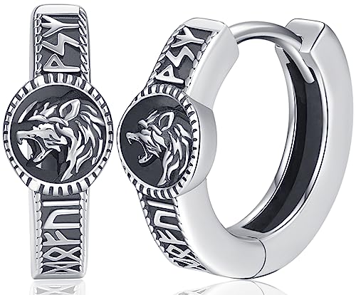 ✦【925 Argento Sterling】Le Cerchio vichinghe per uomo/donna sono realizzate in argento sterling 925, senza piombo, senza nichel, senza cadmio, senza allergie e soddisfano gli standard SGS. La superficie degli orecchini vichinghi da uomo con lucidatura fine è molto liscia e molto comoda da indossare.
