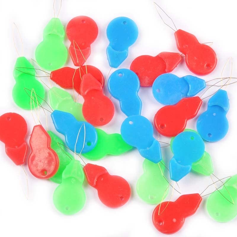 20Pcs Mixed Color Plastic Needle Hreader Sewing Accessories Tools Threader Stitch Bow Wire Needle DIY Craft Knitting Supplies|Sewing Tools & Accessory| -