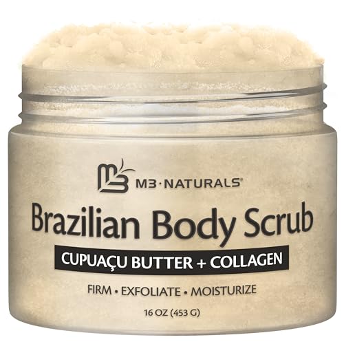 Firming & Moisturizing Brazilian Body Scrub, Gentle Body Exfoliator with Cupuacu Butter, Jojoba Oil