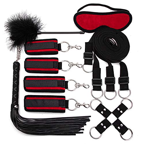 Bondage Court Accessoires 5 Pièces Ensemble Rouge