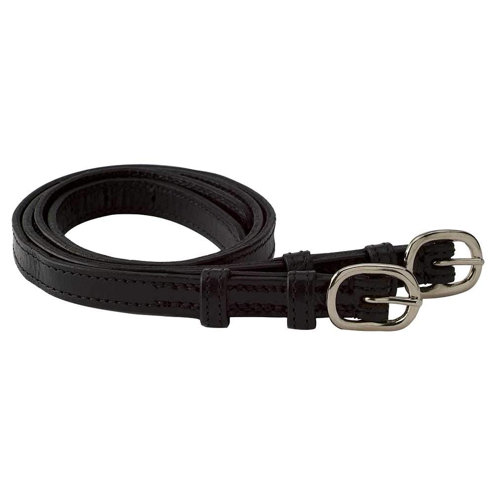Leather Spur Straps, Black, Adults