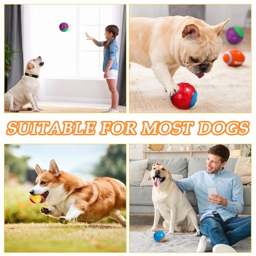 QKURT 6 x Quietschender Hundeball, Haustier Training Ball, Hund interaktive Hund Ball, Hundespielzeug Zähne putzen, Welpen kauen Spielzeug, Hundebälle für die Ausbildung, Interaktion und Spielen