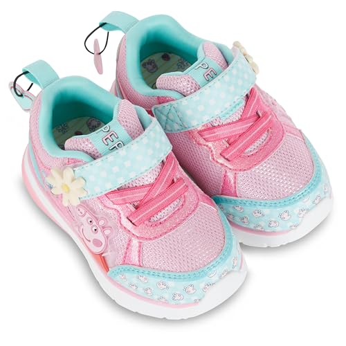 Peppa Pig Girls Lightup Sneakers Light up Low Top Athletic Shoes Light up Low Top Sneakers