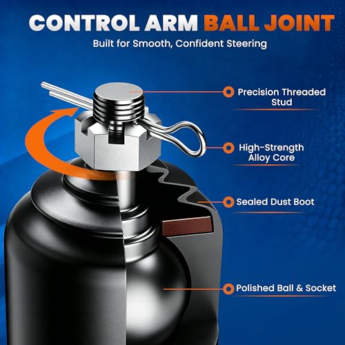 Image of KUIPERAUTO 4PCS Front Lower Control Arm Ball Joint Assembly Compatible With 2004-2008 Acura TSX Compatible With 2003-2007 Honda Accord K640289 K640290