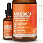 4 Pack Dog Ear Drops, Dog Ear Cleaner Drops,Ear Infection Treatment for Dogs and Cats, Natural HerbalEar Cleaning Solution for Dirty,tchy,Smelly,inflammedPet Ears, 2 oz with Dropper