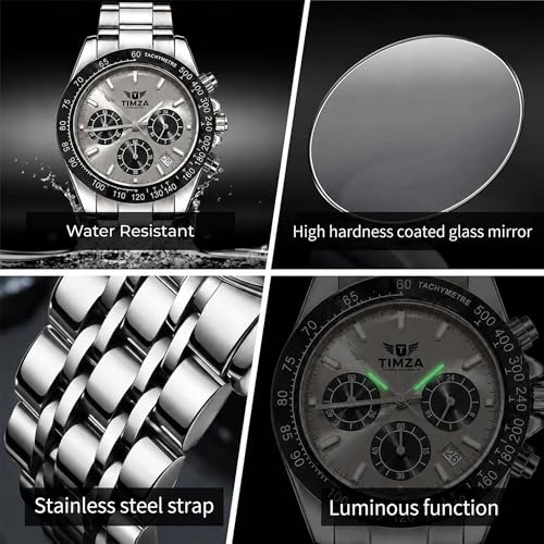 Image of Watch for Man | Analog Wrist Watch with Stainless Steel Strap | Mens Watch | Watches for Men | Business Office Wear | Black-Golden | TX-1003 | Quartz Movement | 1 Year Warranty