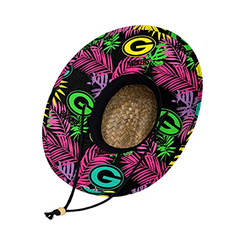 Image of FOCO Men's NCAA College Team Logo Floral Straw Sun Hat