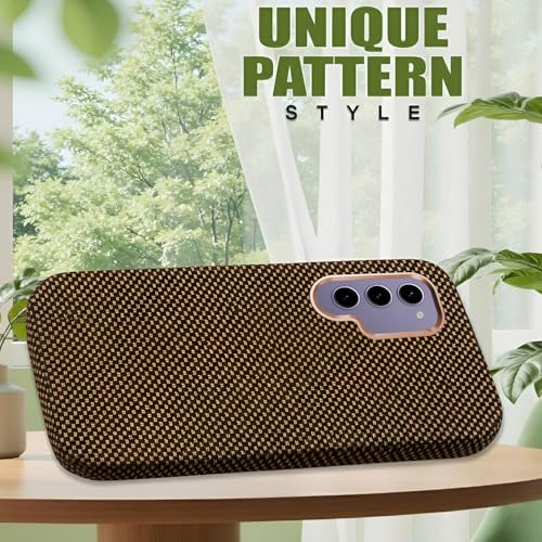 Image of AIBEX Aramid Fiber Mag-Saf Case Compatible for Samsung S23 | Slim Protective Back Cover with Built-in Magnets | Wireless Charging Support | Camera Ring Stand | Shockproof with Air Guard Corners