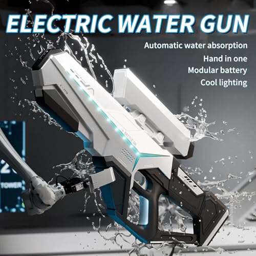 Miniatura 4 de Pistola De Agua Eléctrica,Potente Pistola De Agua,Water Gun,Pistola De Agua De Juguete,Juguetes De Piscina,Summer Pool Beach Party Toys,Para Playa,Exteriores,Verano,Piscina