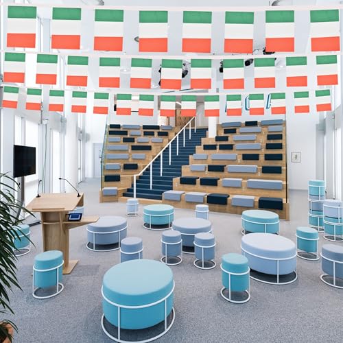 Image of 2 Pack Italian Flag Banner String Small Mini 66 Feet 60 Pcs Italy Hanging Flags Decoration