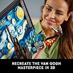 LEGO Ideas Vincent Van Gogh La Nuit Étoilée - Ensemble de Construction pour Adultes, Âges 18+ - Décor mural d'art de maison magnifiquement détaillé - Cadeau pour Hommes et Femmes - 21333