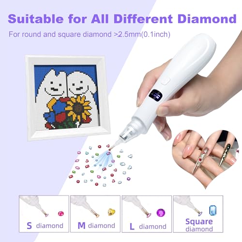 Image of Cordless Electric Diamond Painting Pen Vacuum Diamond Art Pens