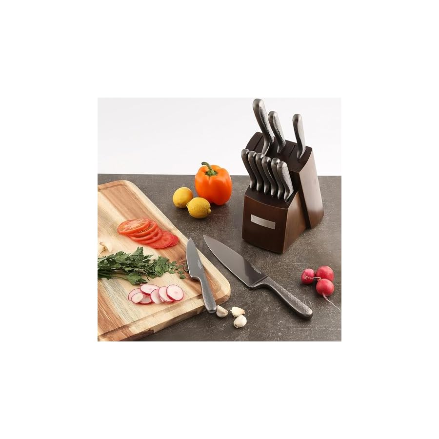 Cambridge-Silversmiths-Nero-Cutlery-Set-with-Block-Stainless-Steel12-Piece Cambridge Silversmiths Nero Cutlery Set with Block, Stainless Steel,12-Piece