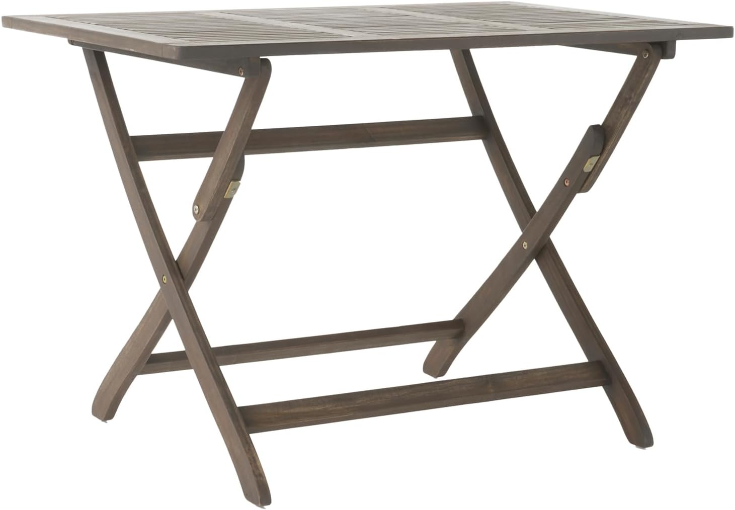 Modern Dining Table, Outdoor Side Table with Foldable Design, Stylish and Durable Desk with Slatted Top, with X Shaped Base Design, Perfect for Garden, Backyard and Patio