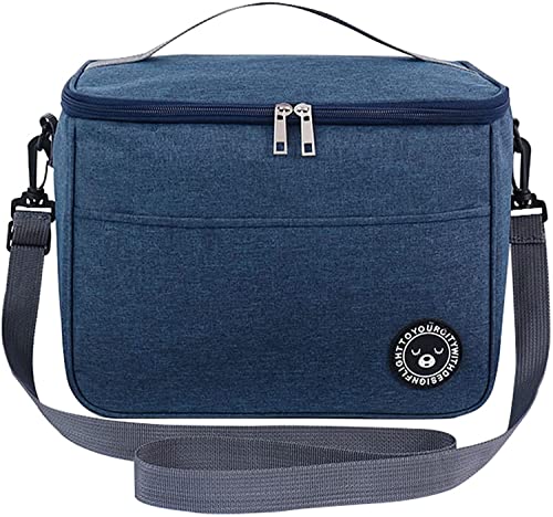 Kühltasche, Faltbare Thermotasche für Schule, Arbeit, Kühltasche, Lunch-Taschen, Picknick-Tasche, Camping, Reisen, Verstellbarer Schultergurt (Blau, 6L) Cover