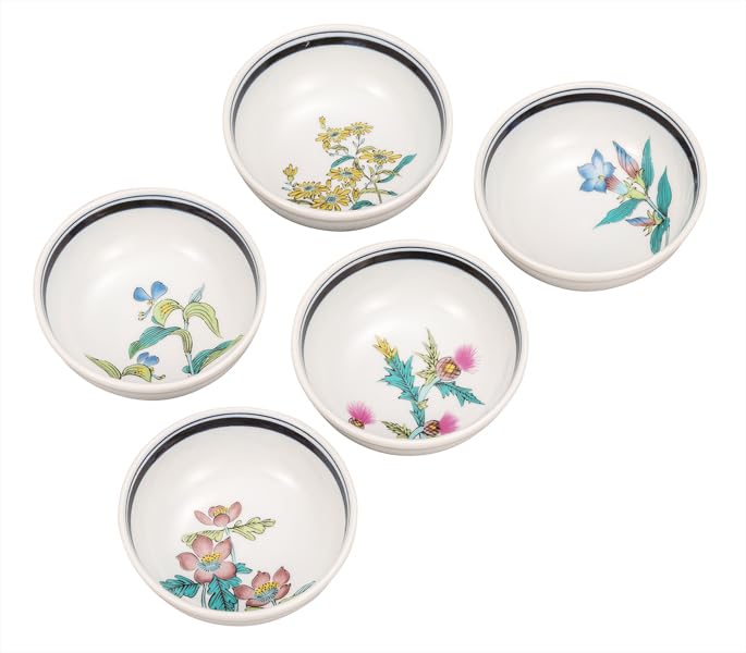Kutani Yaki Flower Porcelain Small Pot Set