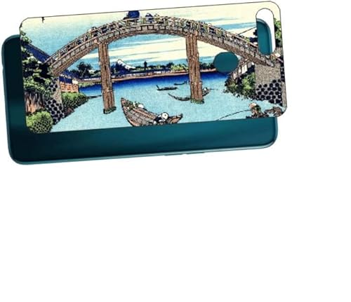 ClearView OPPO AX7対応 背面保護フィルム 浮世絵プリント (葛飾北斎 「富嶽三十六景 深川万年橋下」)