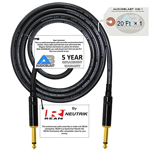 Audioblast - 20 Foot - HQ-1 - Ultra Flexible - Dual Shielded (100%)
