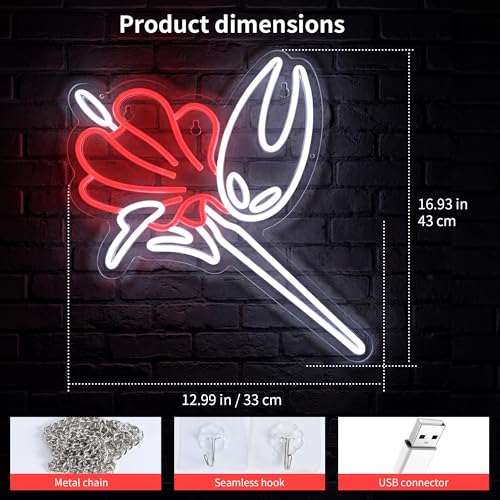 Image of Hollow Knight Neon Sign for Wall Decor Hollow Knight Merch for Wall Decor Man Cave Decor Bedroom Light Up Signs Teen Game Room Decor(17 x 13In)