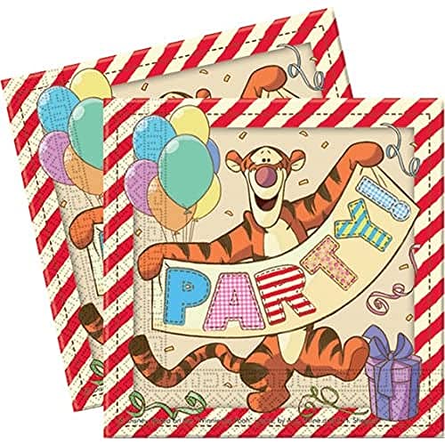 Procos 80499 – Serviettes Papier Winnie Alphabet, 20 pièces, Multicolore