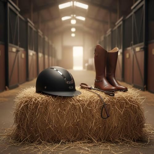Casco ecuestre ajustable con gorro para montar a caballo con acabado mate 5